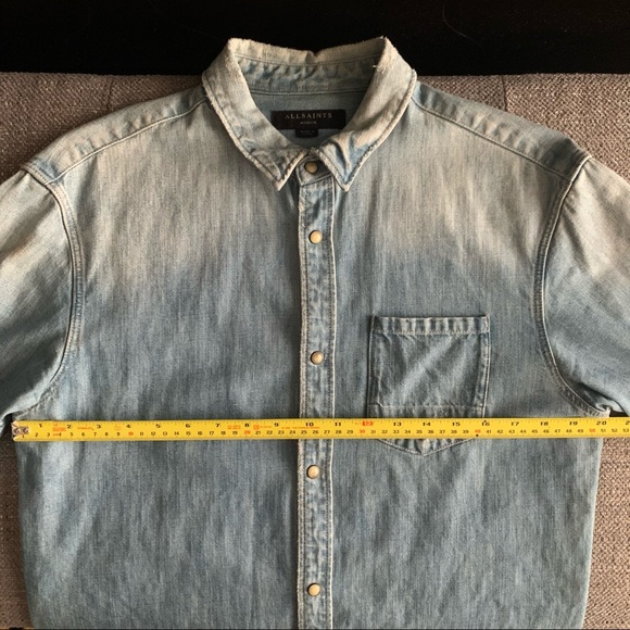 All Saints Denim Western Shirt - Picture 8 of 9